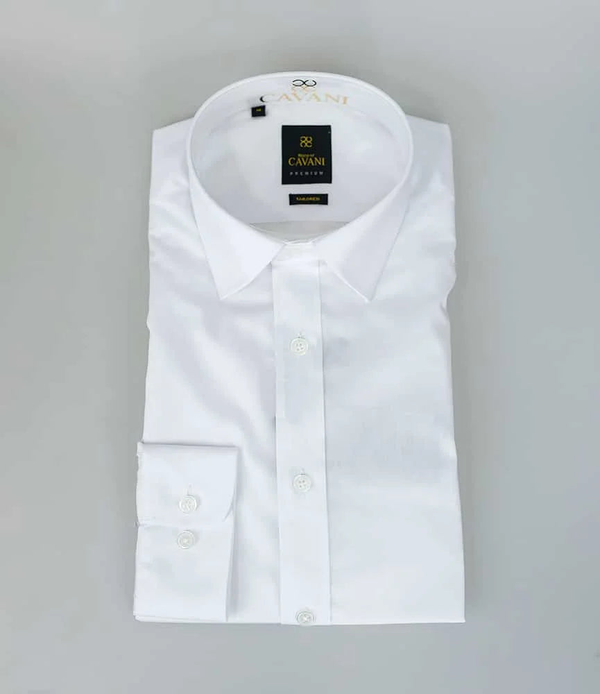 Cavani Slim Fit Herrenhemd weiß - overhemd