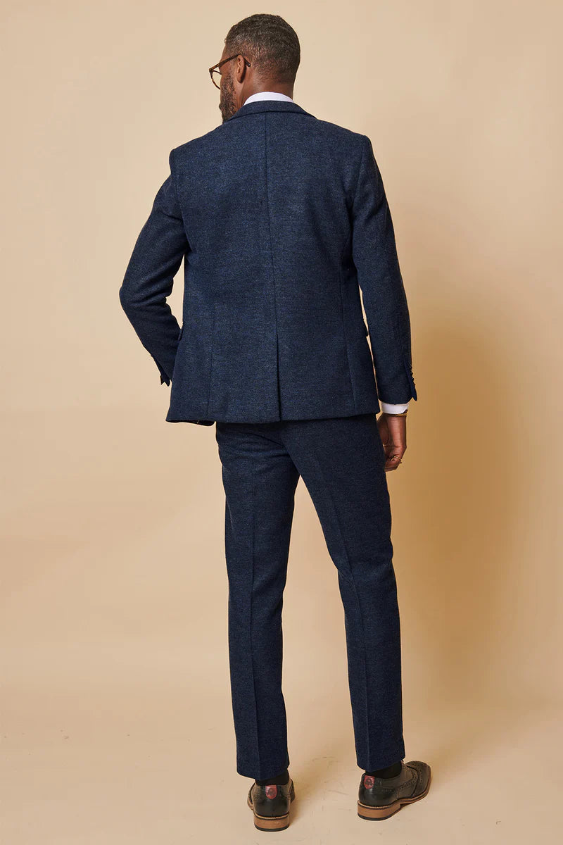 Herrenanzug Tweed Marlow Blue - Marc Darcy - driedelig pak