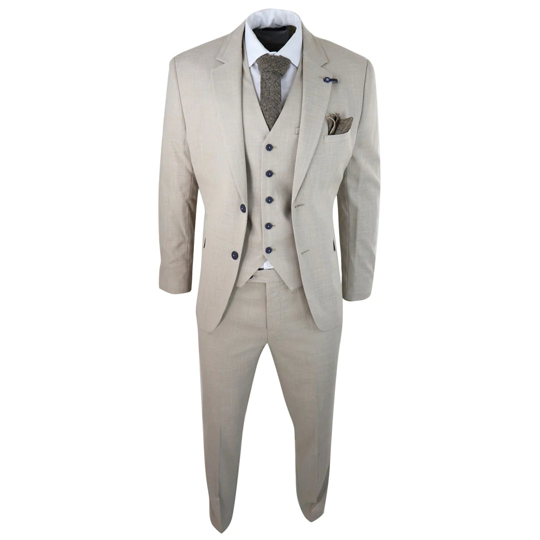 Dreiteiliger Anzug - Cavani Miami Beige - driedelig pak