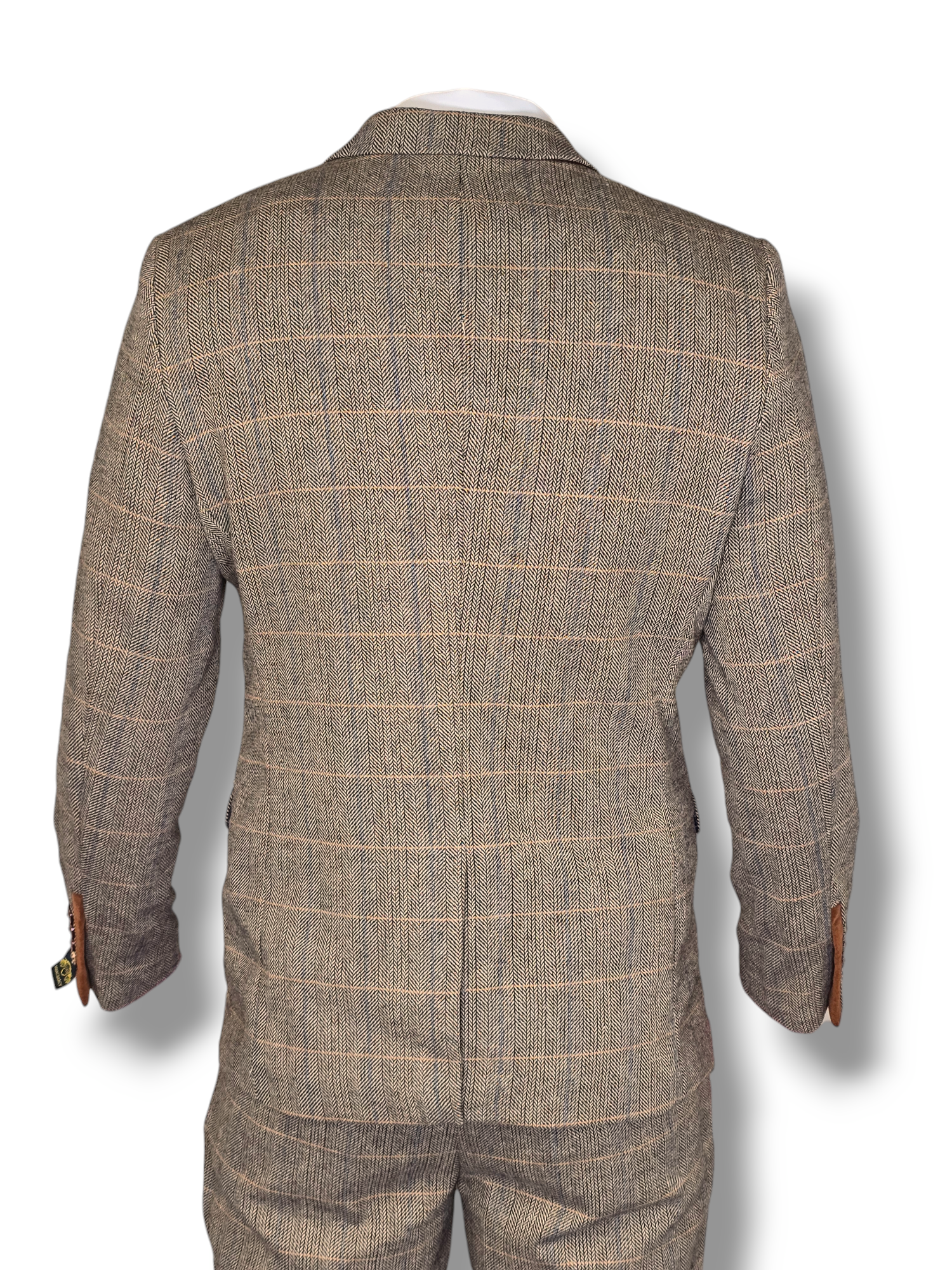 2-teiliger Anzug - brauner Herrenanzug - Herringbone Brown Suit 2pc