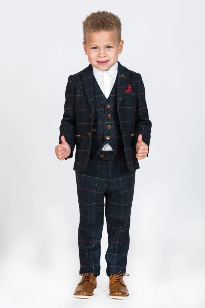 Dreiteiliger Anzug für Kinder - Tweed Eton - kinder pak