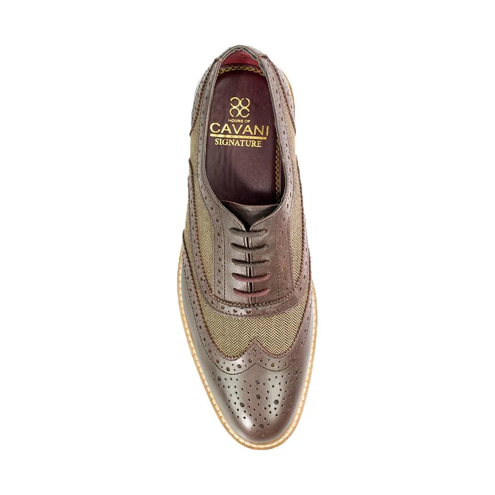 Edle Schuhe | Cavani Ellington Braun Tweed - schoenen