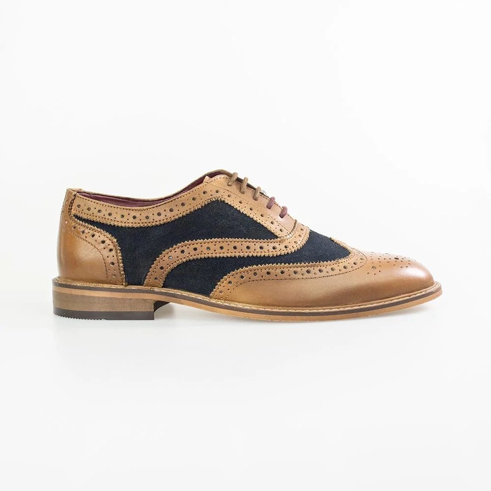 Edle Schuhe | Cavani Ellington Marineblau Beige - schoenen