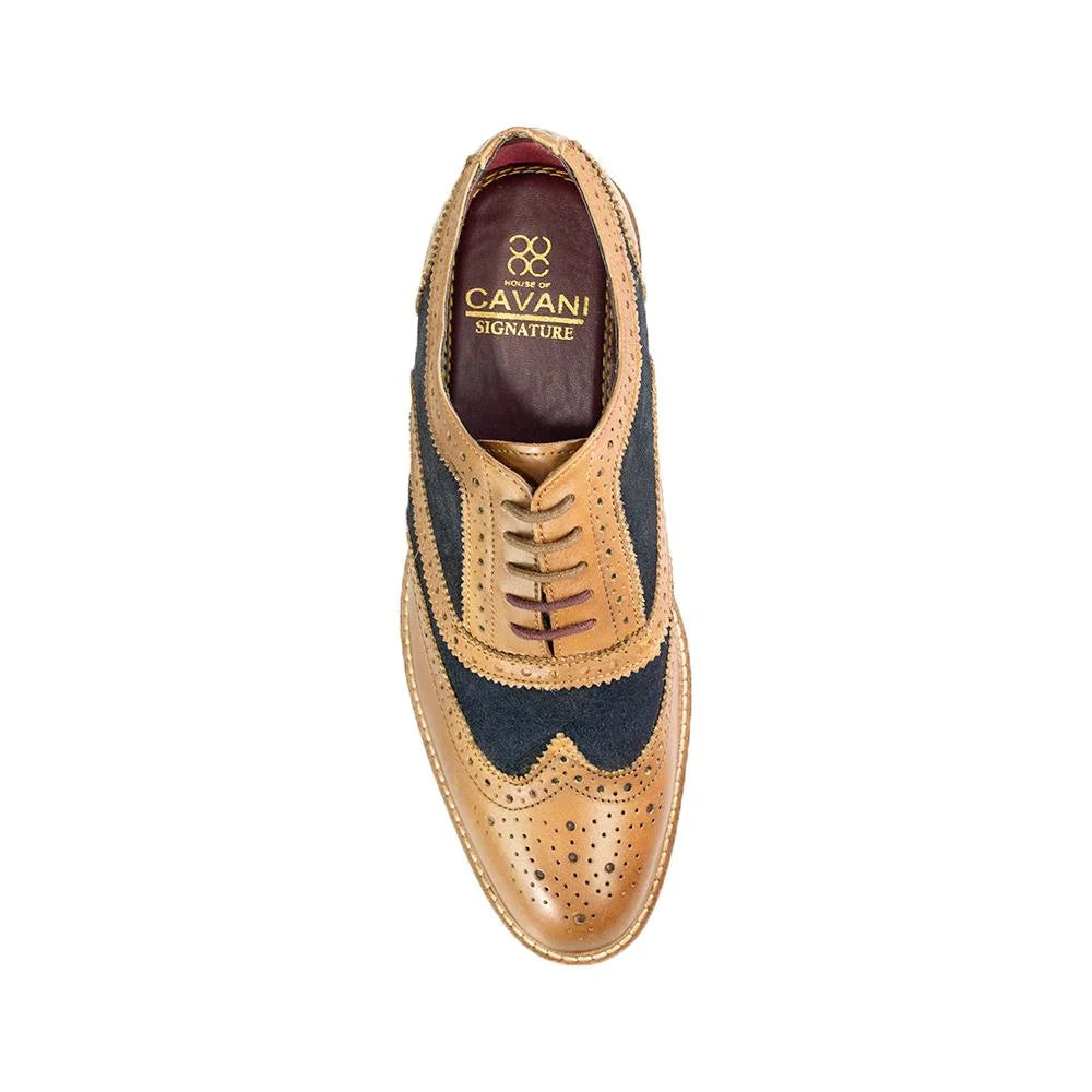 Edle Schuhe | Cavani Ellington Marineblau Beige - schoenen