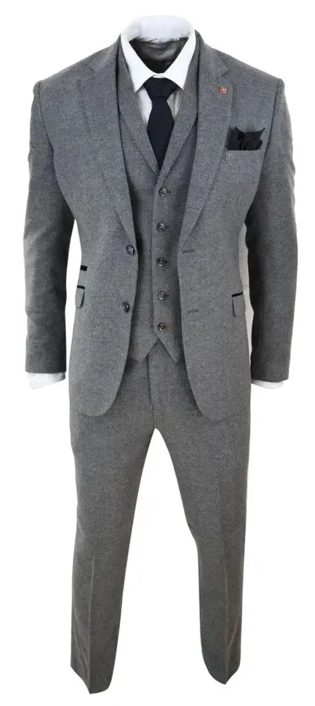 Cavani - Dreiteiliger Anzug - Martez Grey Tweed - driedelig