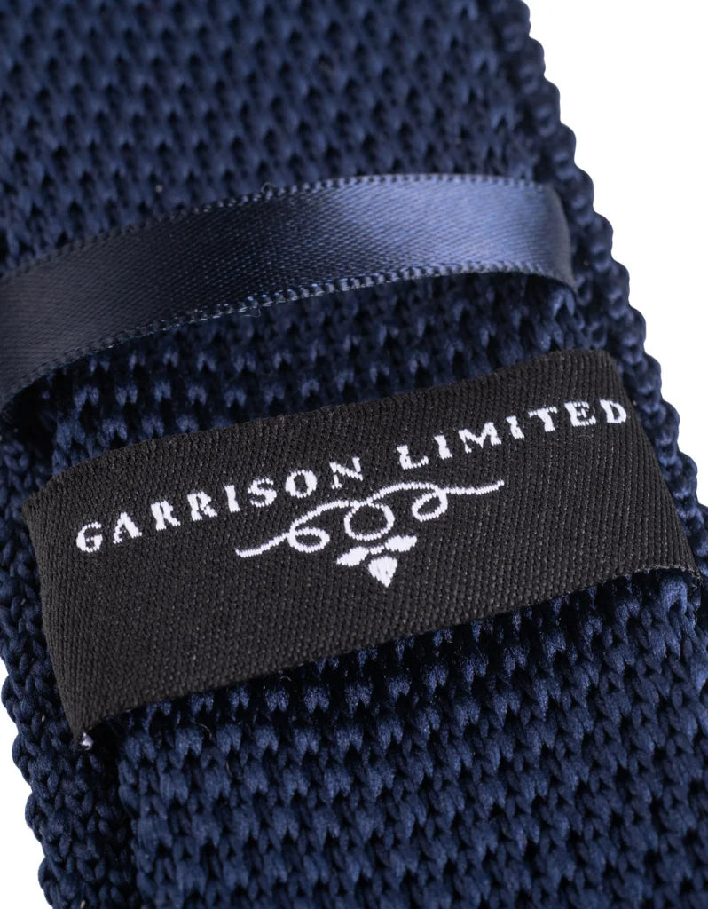 Gestrickte Krawatte Garrison Limited marineblau - stropdas