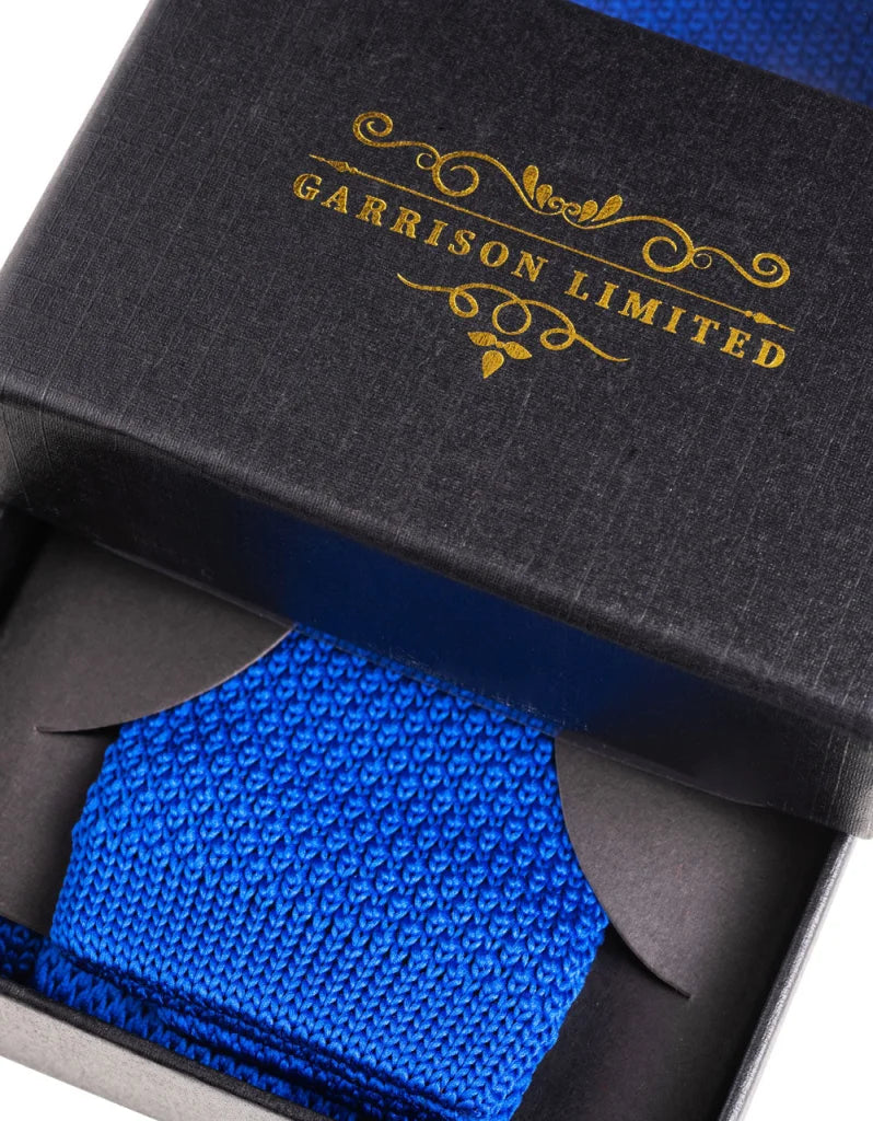 Gestrickte Krawatte Garrison Limited ozeanblau - stropdas