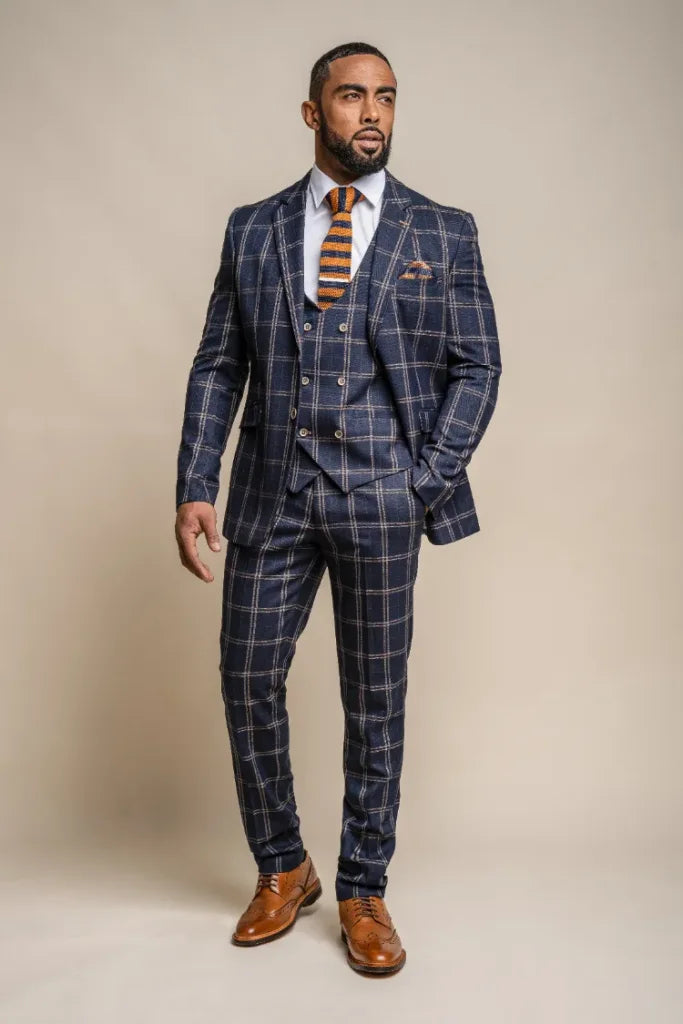 Hardy Anzug marineblau dreiteiliger Anzug Gentleman’s