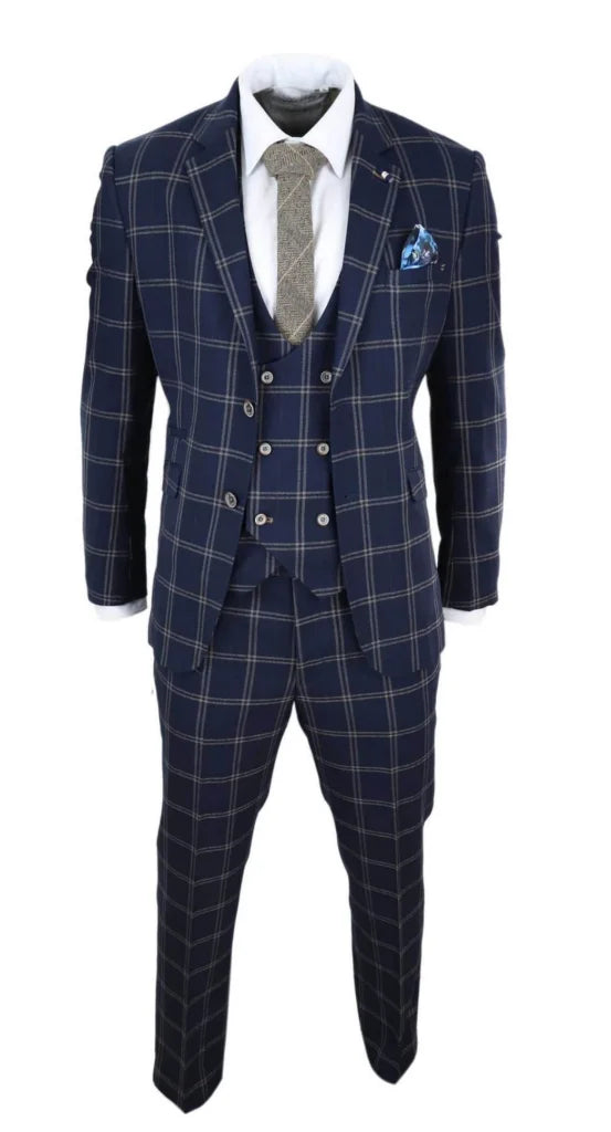 Hardy Anzug marineblau dreiteiliger Anzug Gentleman’s Suit -