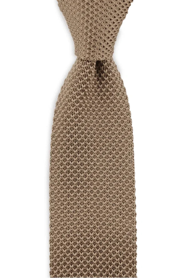 Krawatte Beige Strick - Sir Redman - stropdas