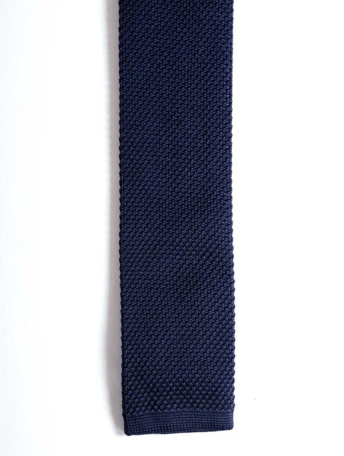 Krawatte Marc Darcy marineblau strick - stropdas