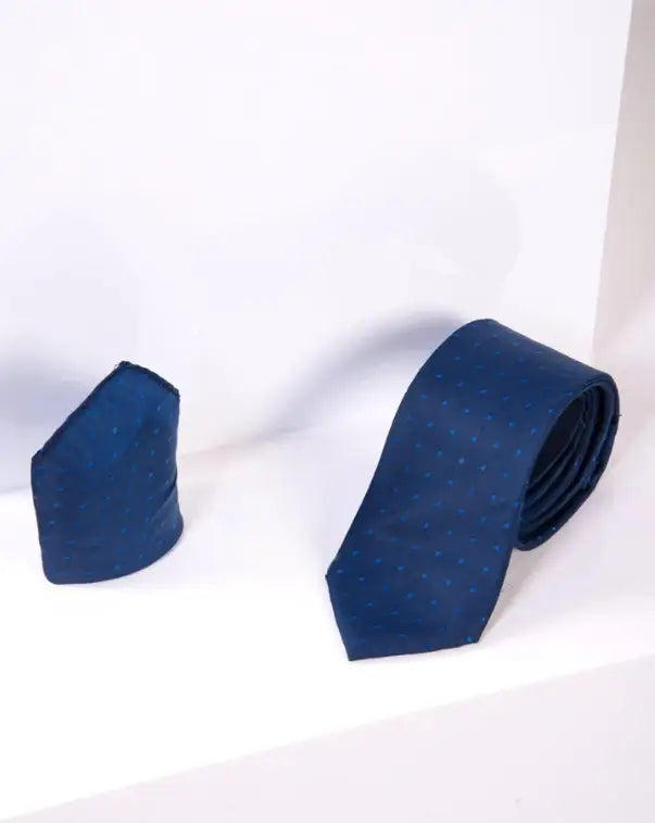 Gentlemens - Set Blue Dot Krawatte mit Einstecktuch | Marc