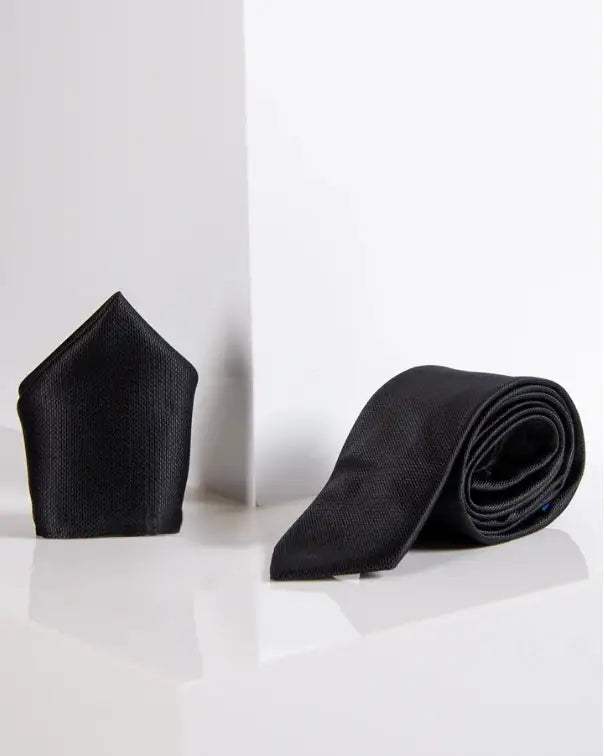 Gentlemens - Set Iconic Black Krawatte mit Einstecktuch