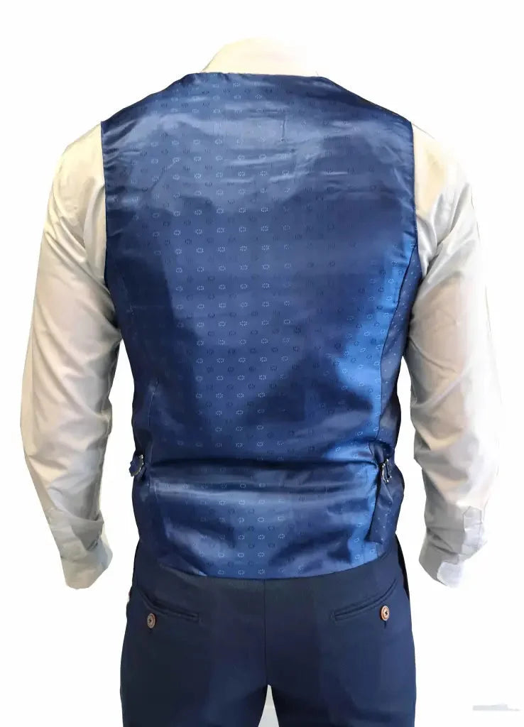 Marineblauer Anzug - Max königsblauer 3 - teiliger Anzug