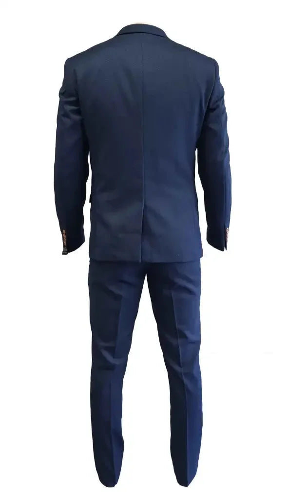 Marineblauer Anzug - Max königsblauer 3 - teiliger Anzug