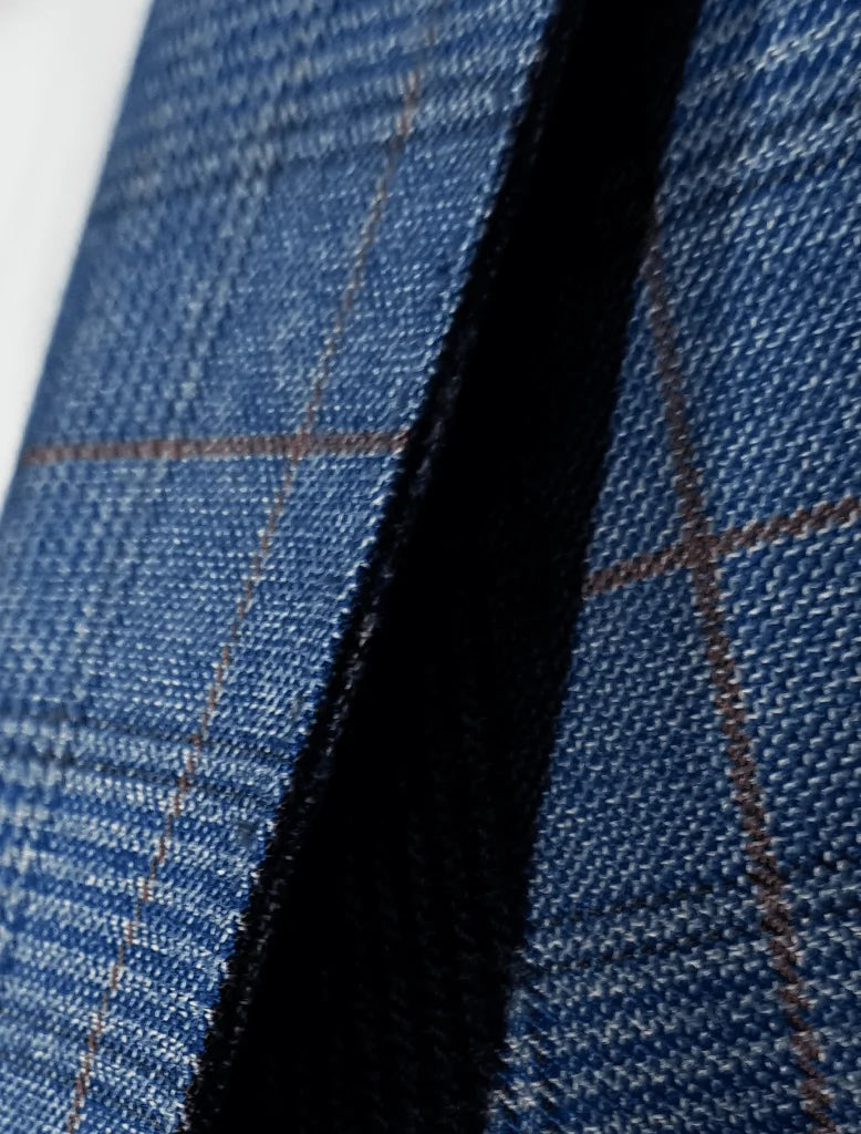 Dreiteiliger Anzug GEORGE hellblau kariert - driedelig pak