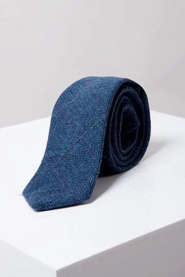 Krawatte Dion Blau Tweed Stil - stropdas