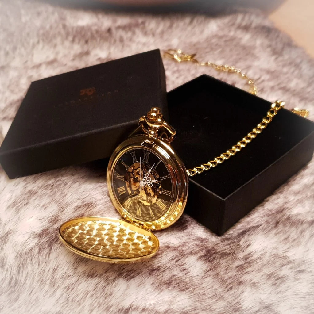Tommy Shelby Double Cover Skeleton Pocket Watch