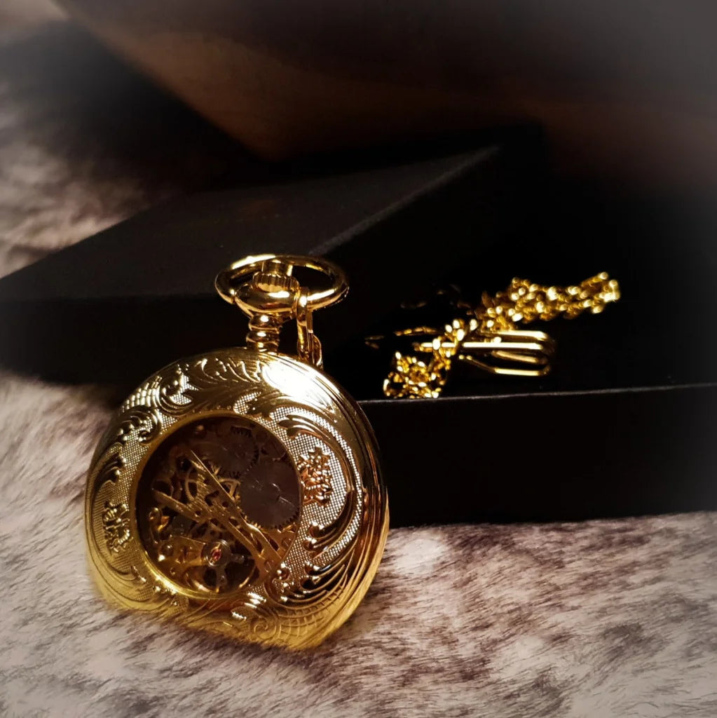 Tommy Shelby Double Cover Skeleton Pocket Watch