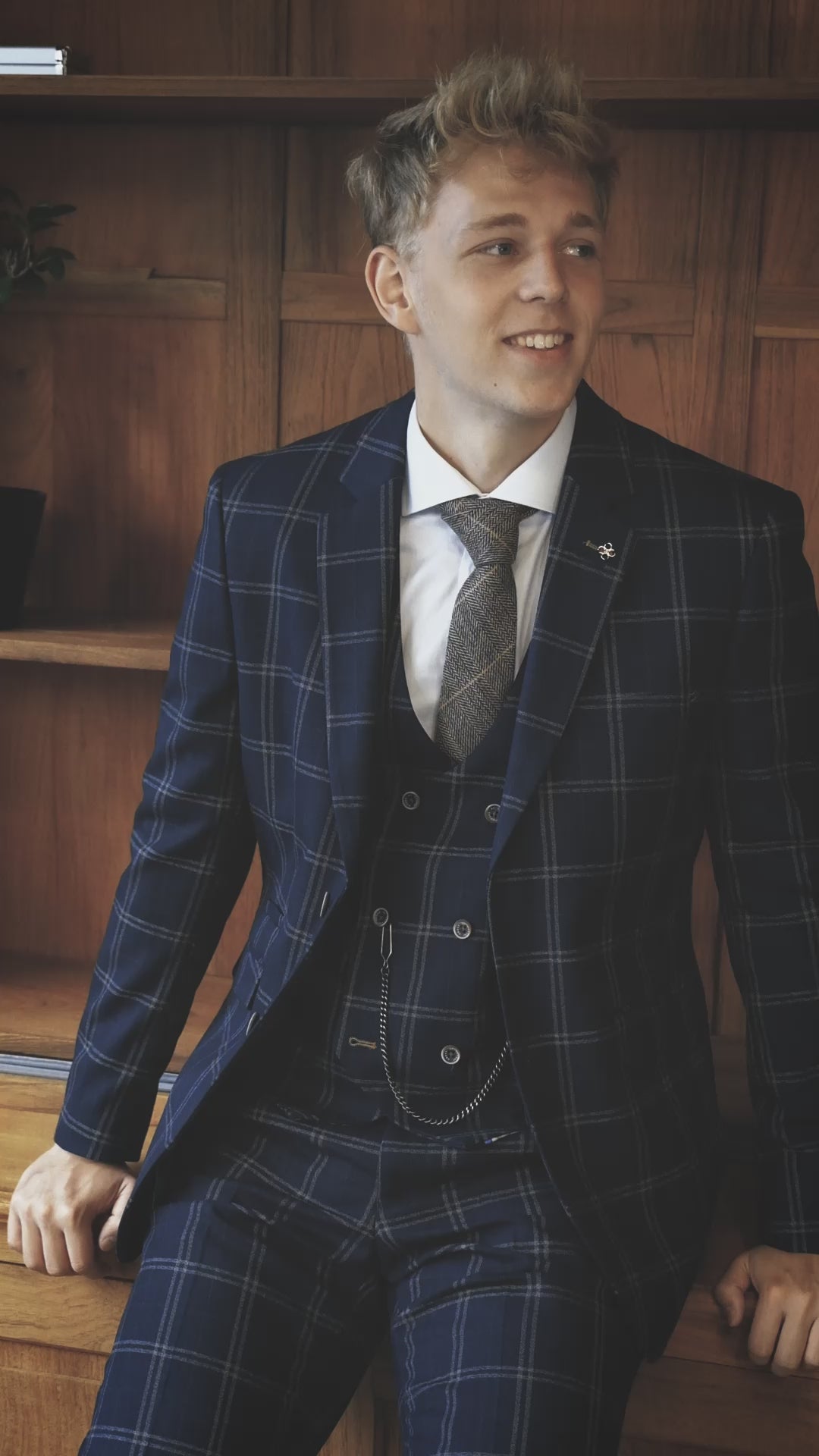 Hardy Anzug marineblau, dreiteiliger Anzug, Gentleman's Suit
